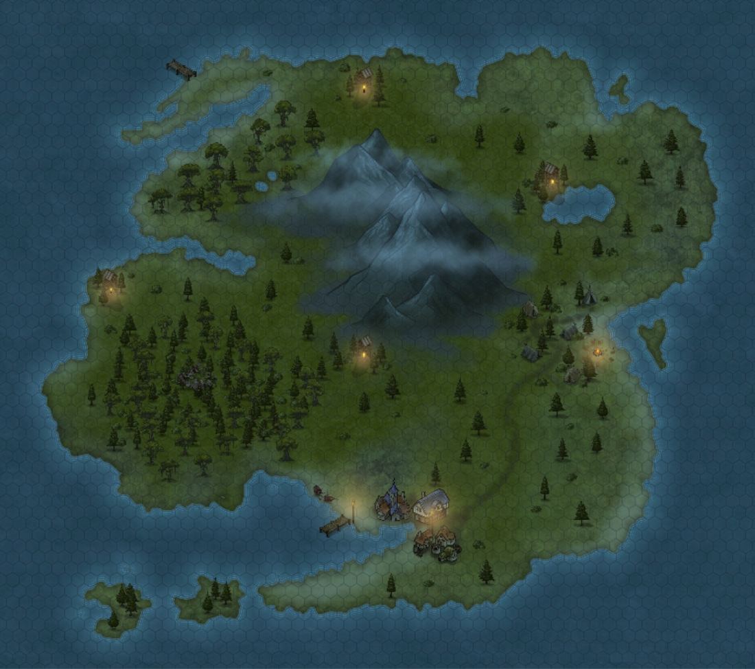 Aerial view of Harpo Island